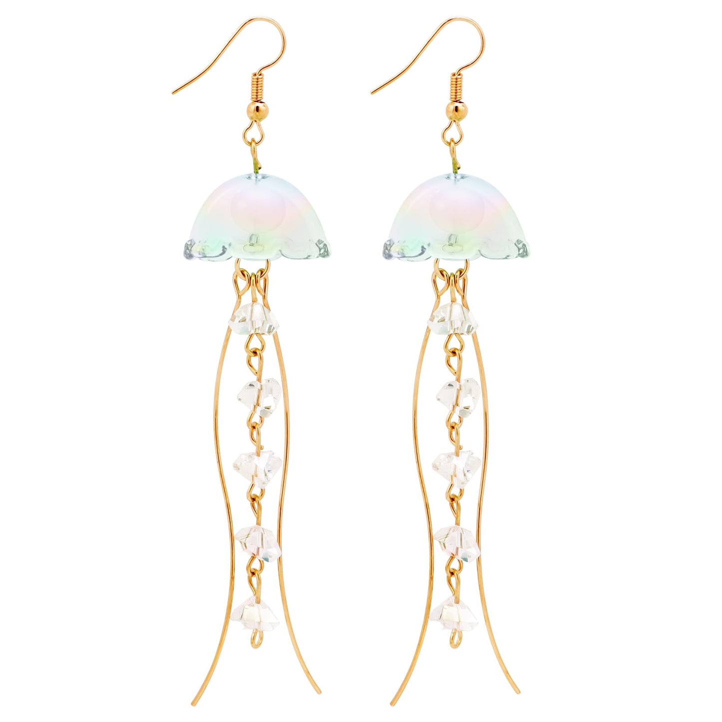 Jellyfish Dangle Drop Earrings for Women,Charm Beach Earrings,Hawaiian Vacation Music Festival Club Accessories, Birthday Anniversary Holiday Gifts for Women Sisters Friends Her