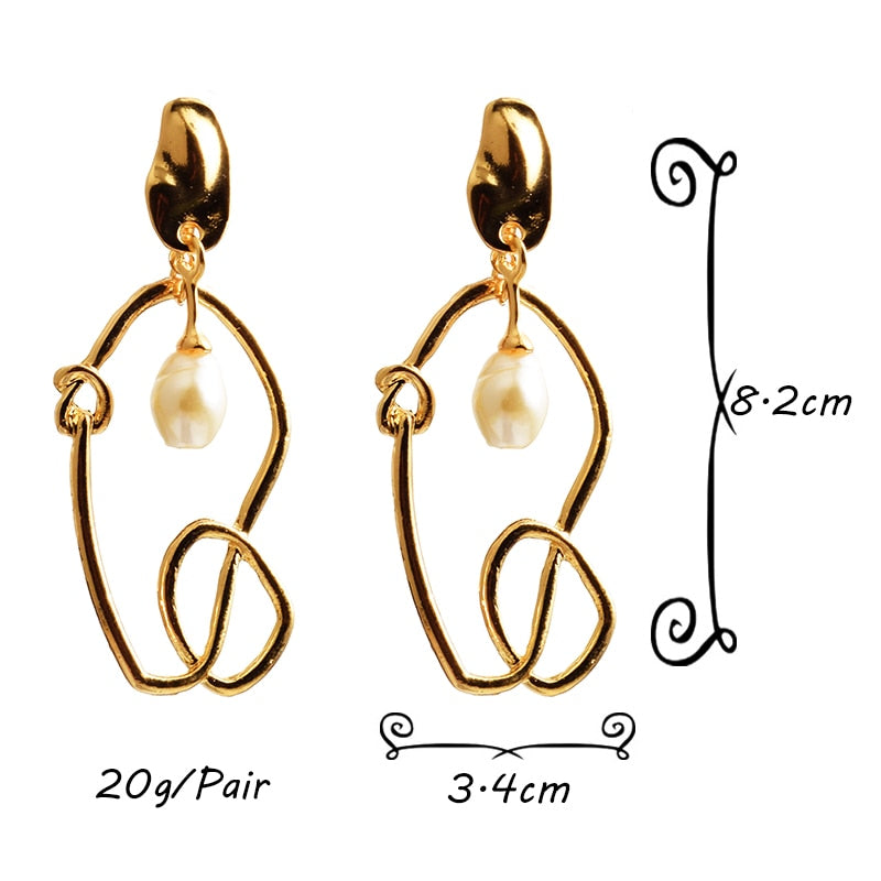 Misshapen Dangle Drop Earrings
