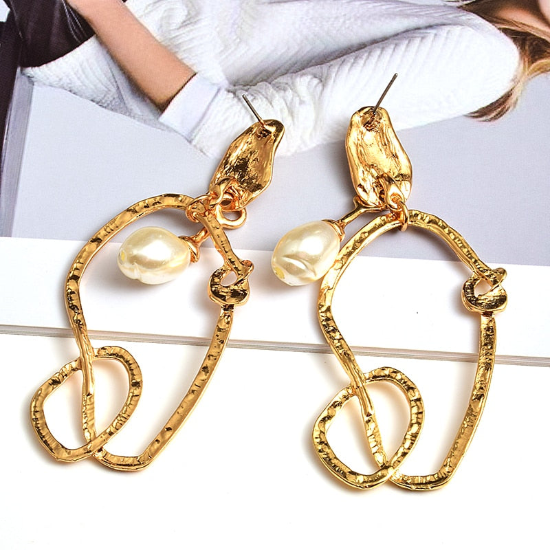 Misshapen Dangle Drop Earrings