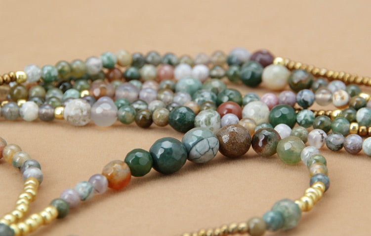 Natural India Onyx with Seed Beads