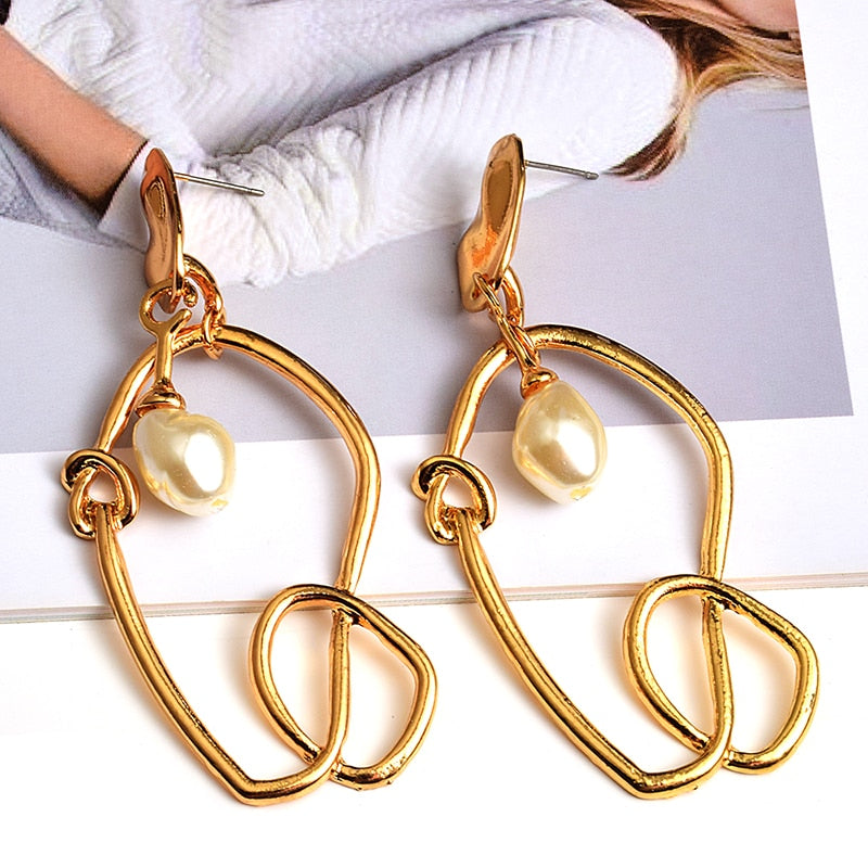 Misshapen Dangle Drop Earrings