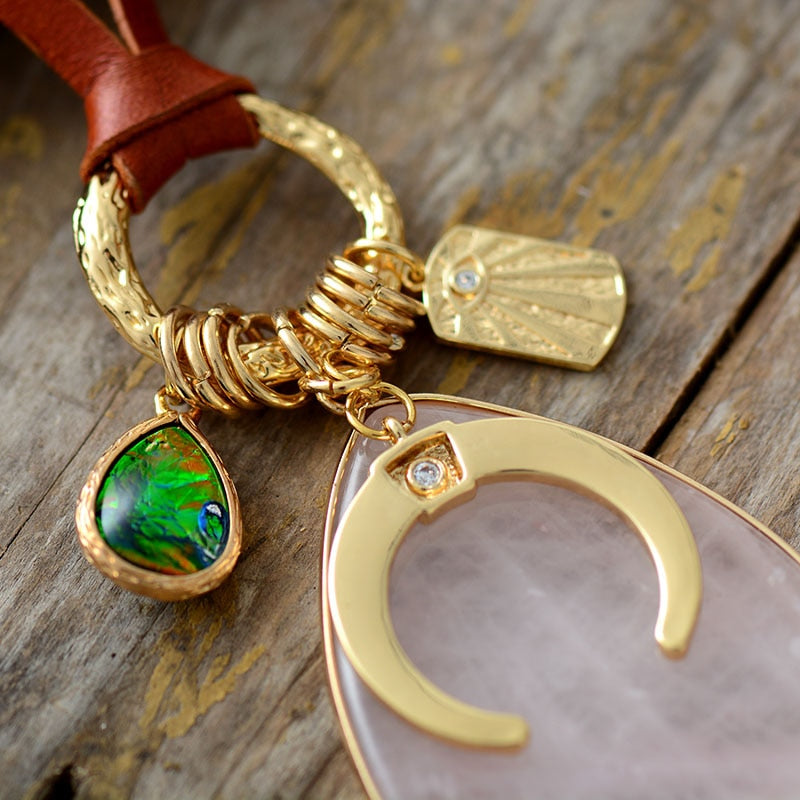 Boho Teardrop Pendant Necklace