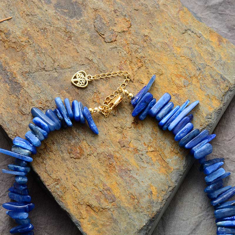 Chunky Aquamarines Stone Statement Necklace