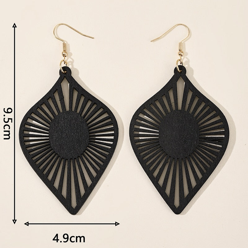Ethnic Wood Earrings