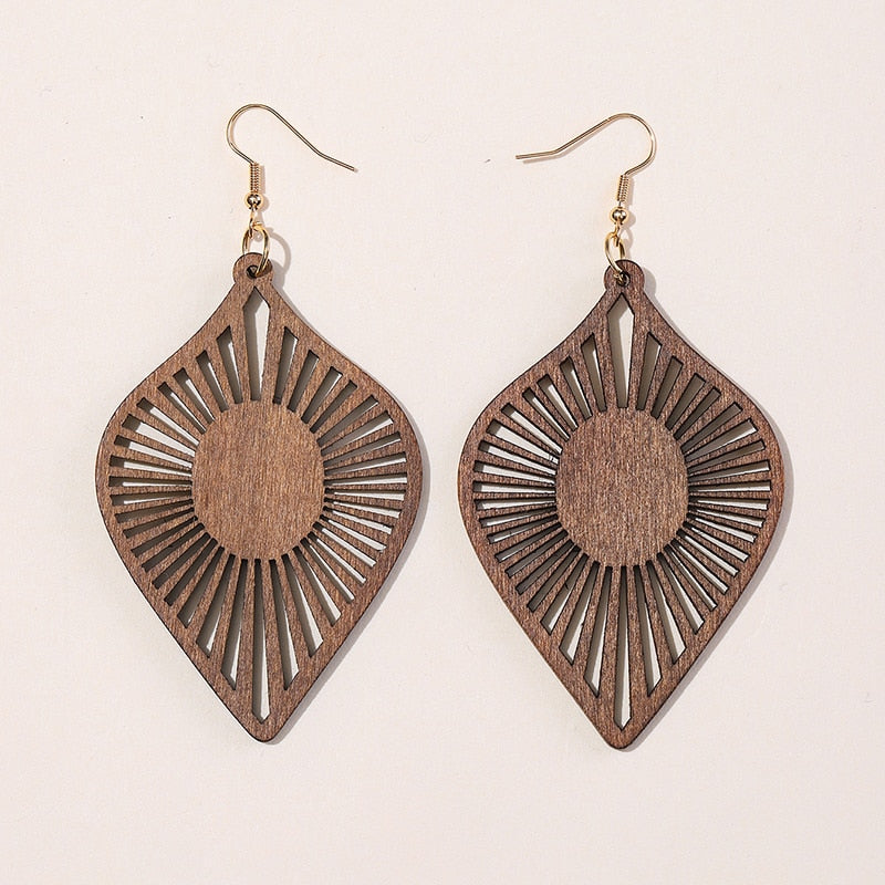 Ethnic Wood Earrings