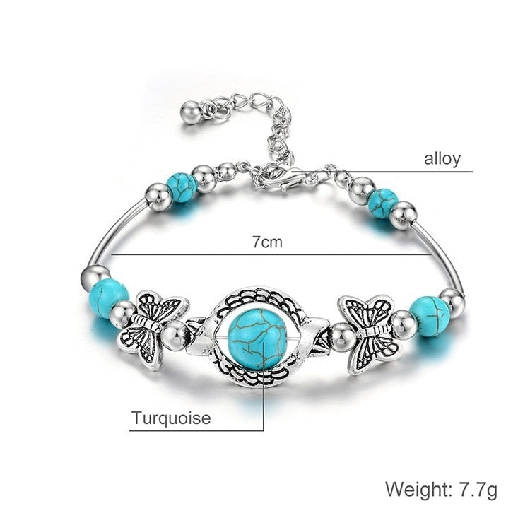 Butterfly  Turquoise Bracelet