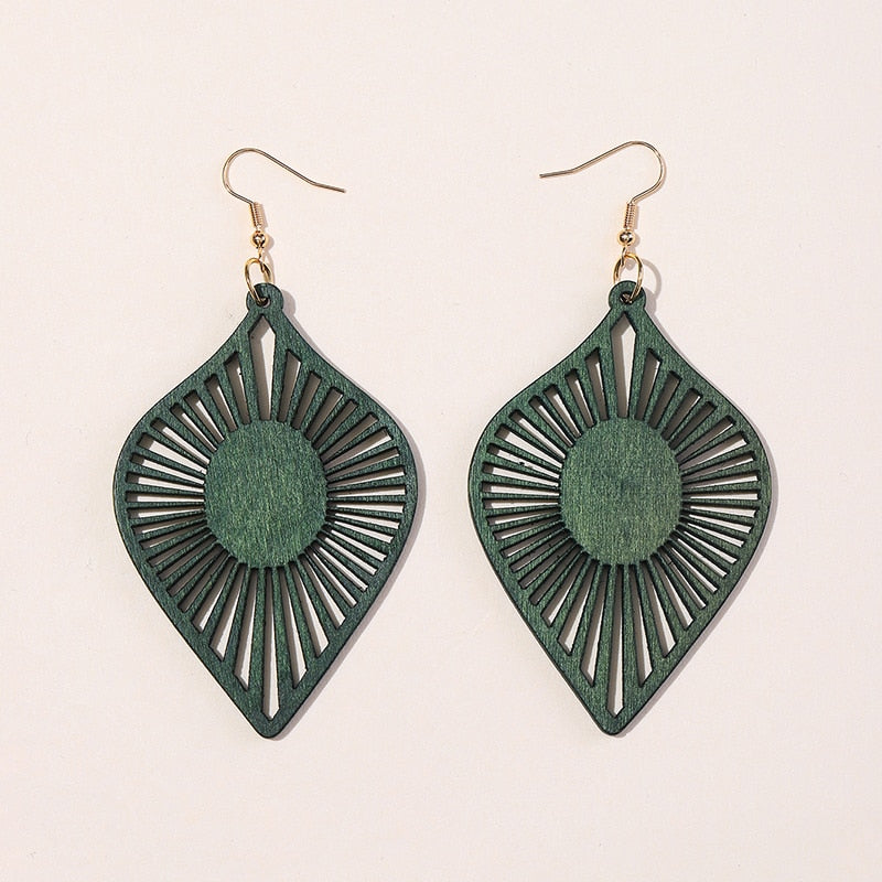 Ethnic Wood Earrings