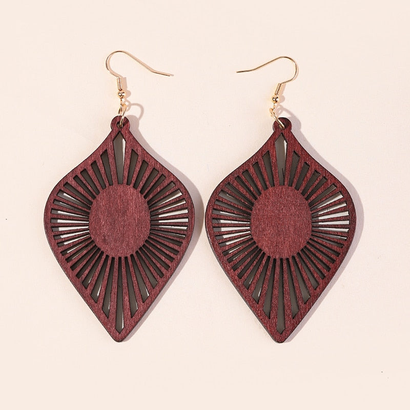 Ethnic Wood Earrings
