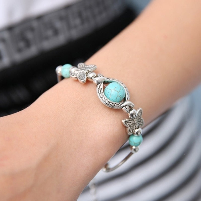 Butterfly  Turquoise Bracelet