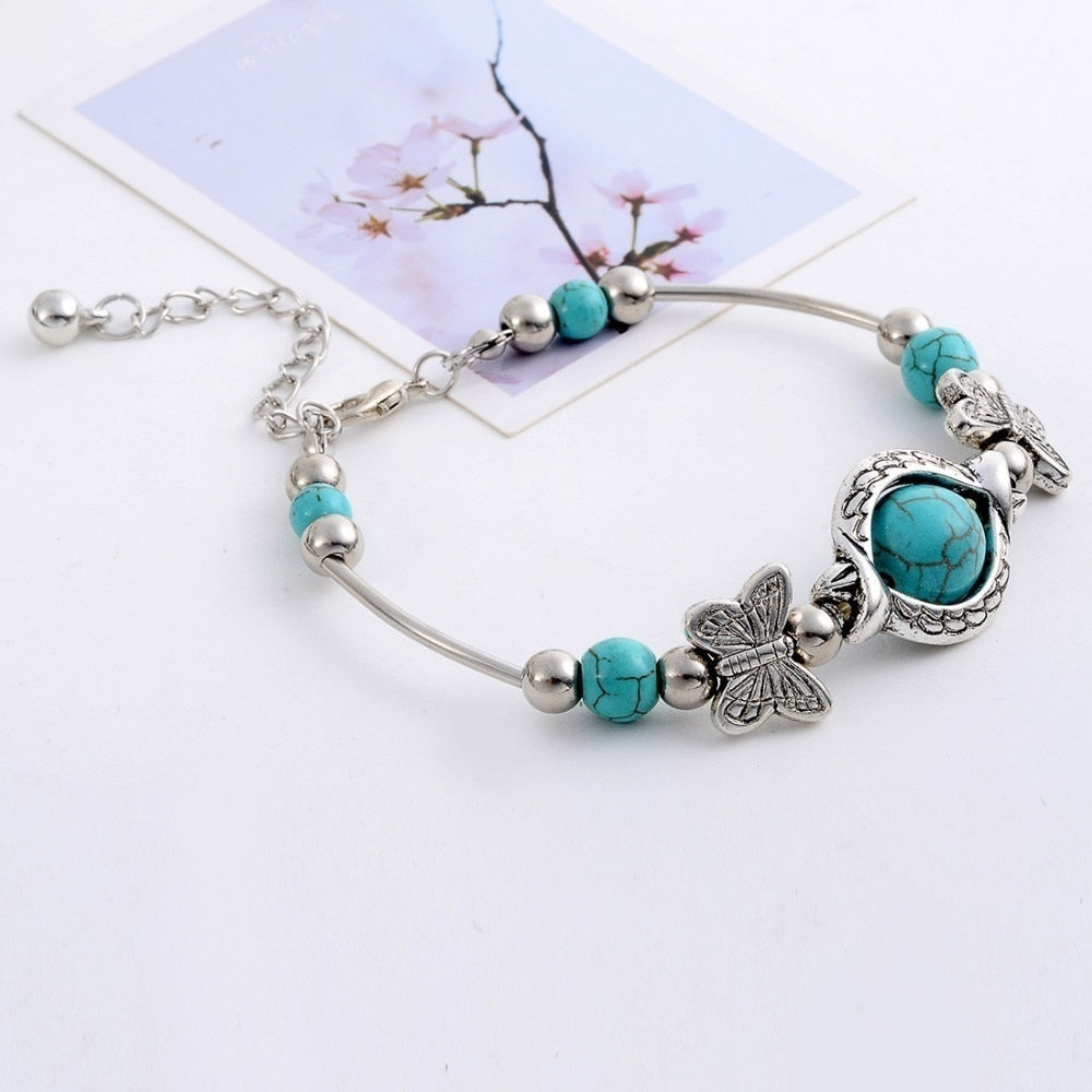 Butterfly  Turquoise Bracelet