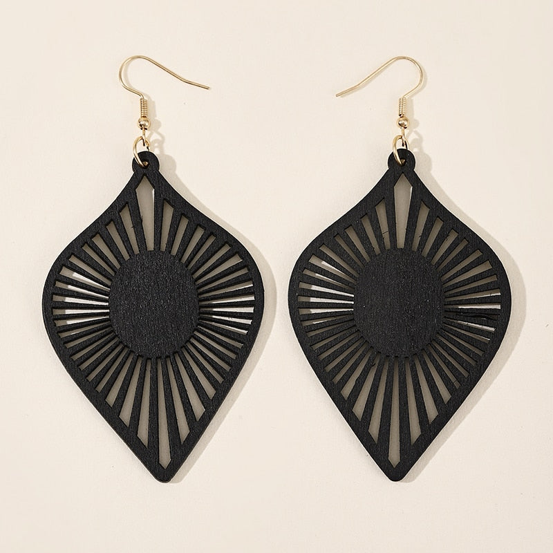 Ethnic Wood Earrings