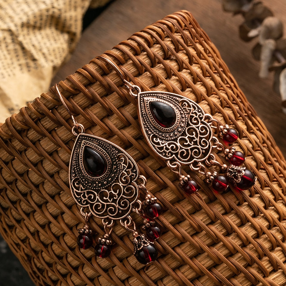 Rose Golden Dangling Hanging Earrings