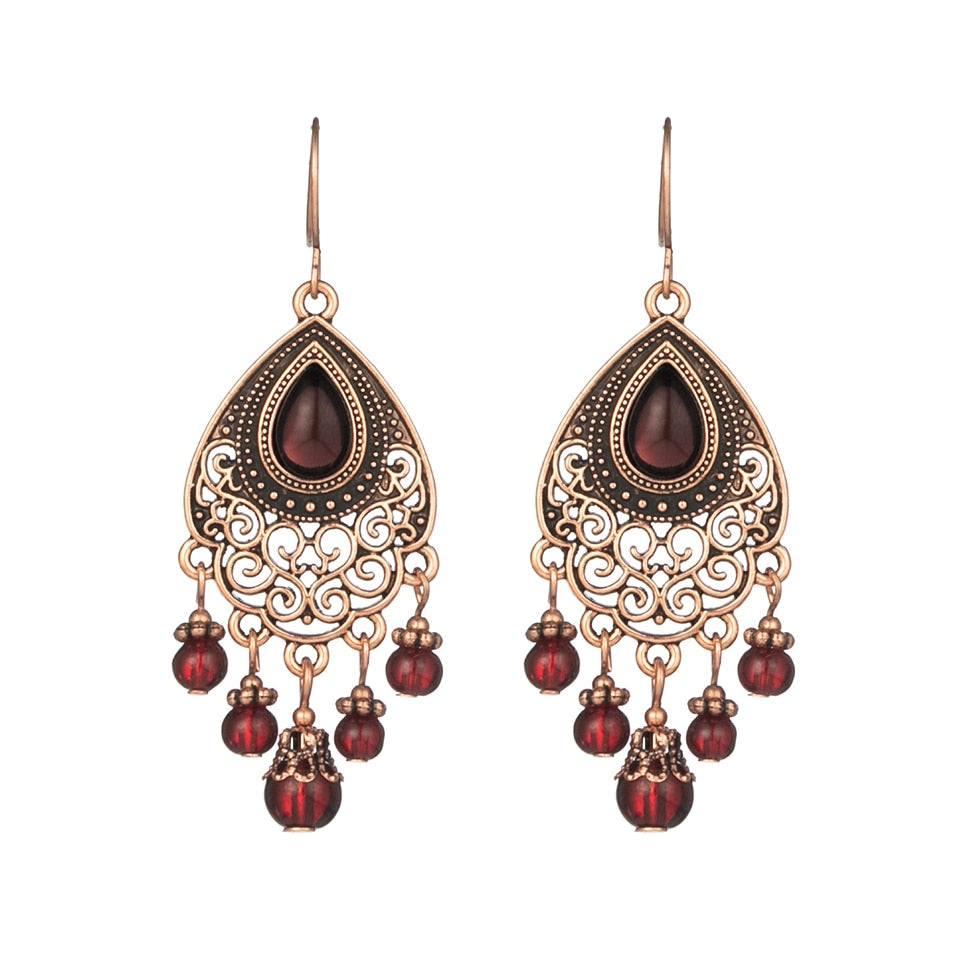 Rose Golden Dangling Hanging Earrings