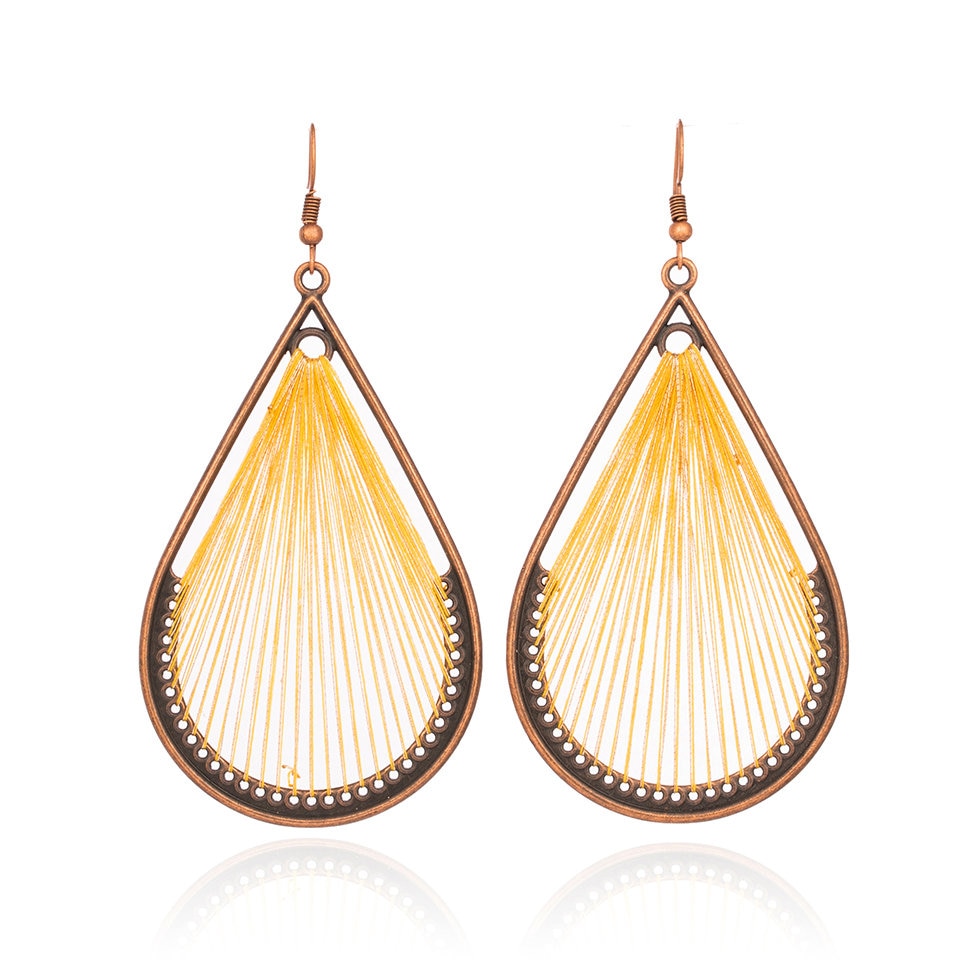Gorgeous Boho Ethnic Thread Drop Earrings
