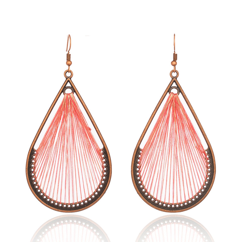 Gorgeous Boho Ethnic Thread Drop Earrings