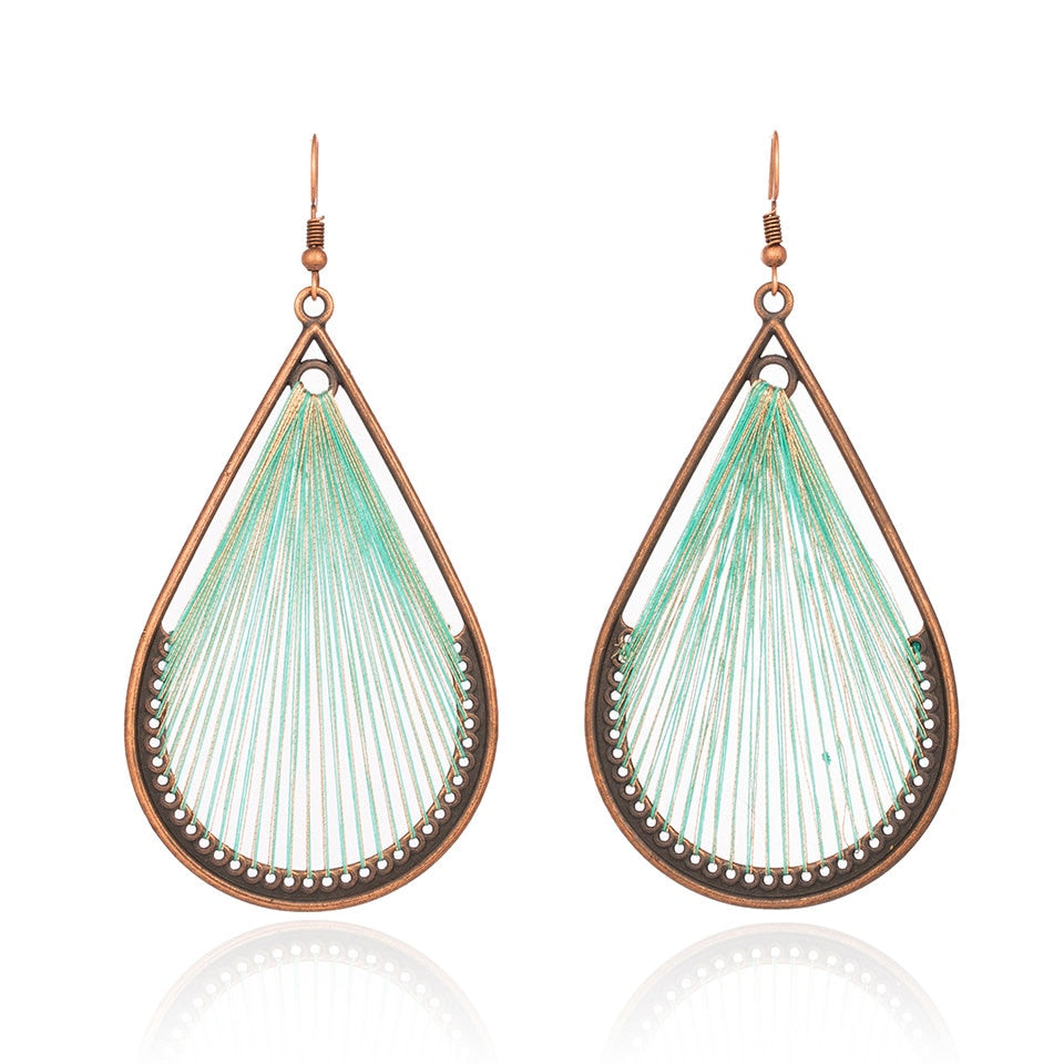 Gorgeous Boho Ethnic Thread Drop Earrings