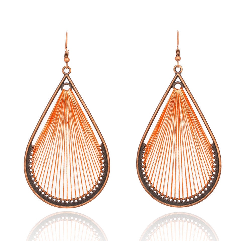 Gorgeous Boho Ethnic Thread Drop Earrings