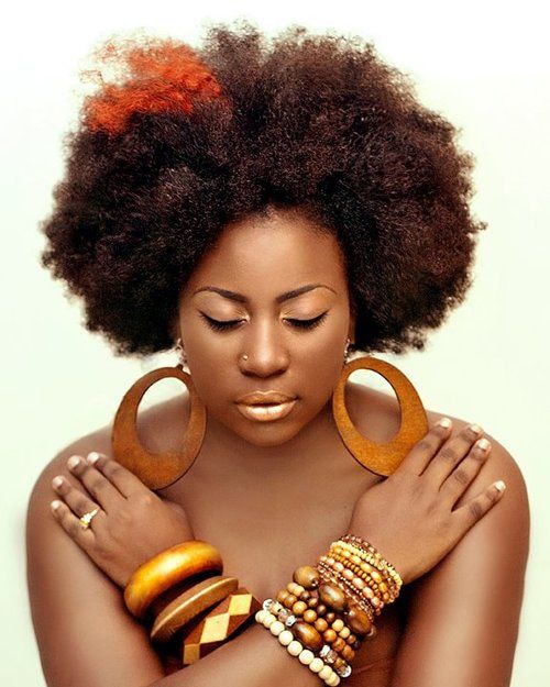 Big  African Drop Wood Earrings