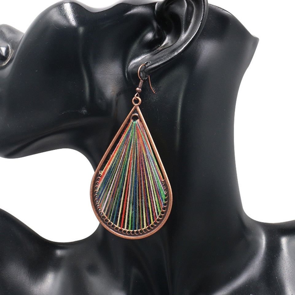 Gorgeous Boho Ethnic Thread Drop Earrings
