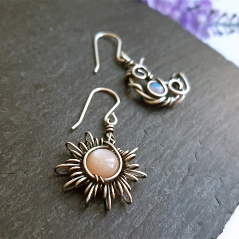 Bohemia Sun and Moon Earrings