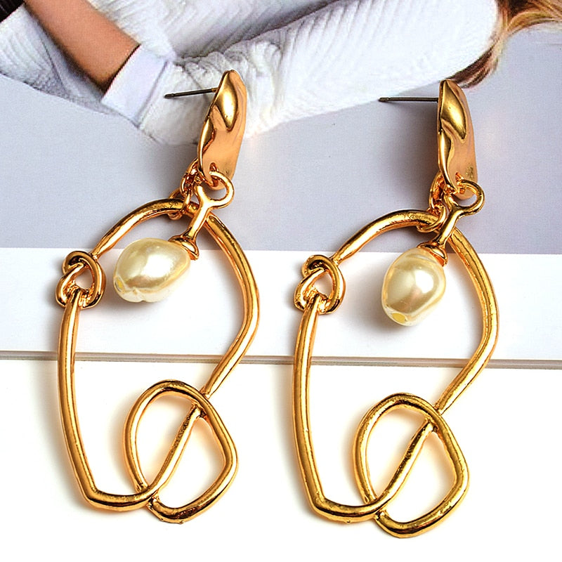 Misshapen Dangle Drop Earrings