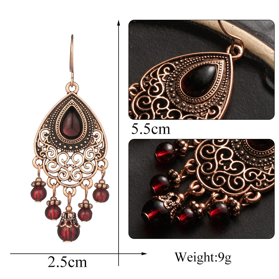 Rose Golden Dangling Hanging Earrings