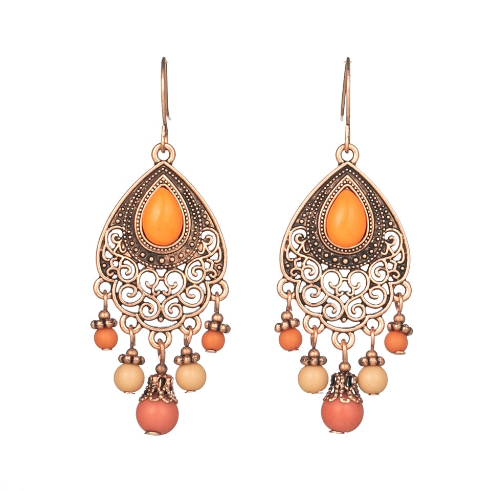Rose Golden Dangling Hanging Earrings