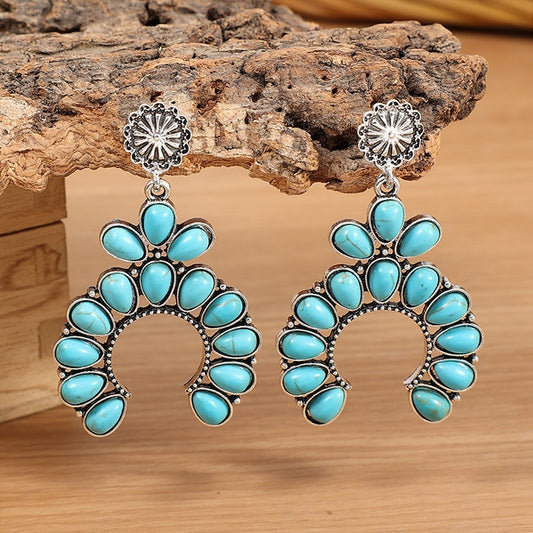 Natural Turquoise Stone Turquoise Earrings