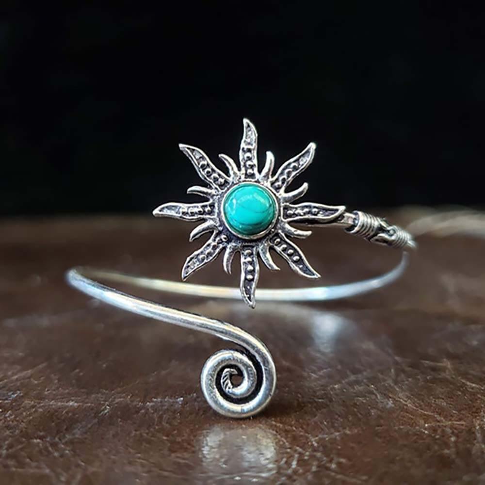 Sunflower Inlay Natural  Stones Bracelet