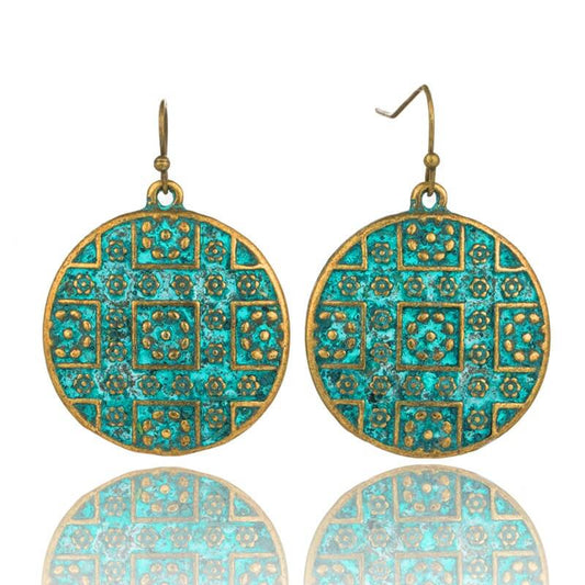 round dangle earrings