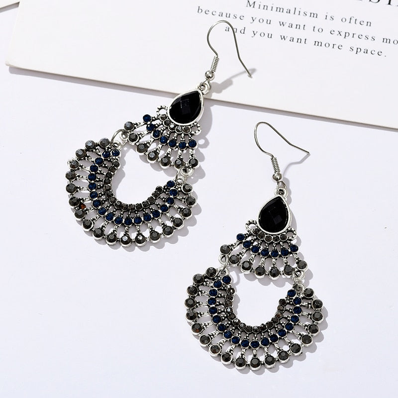 diamond dangle drop earrings