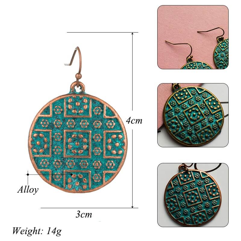 dangling round earrings