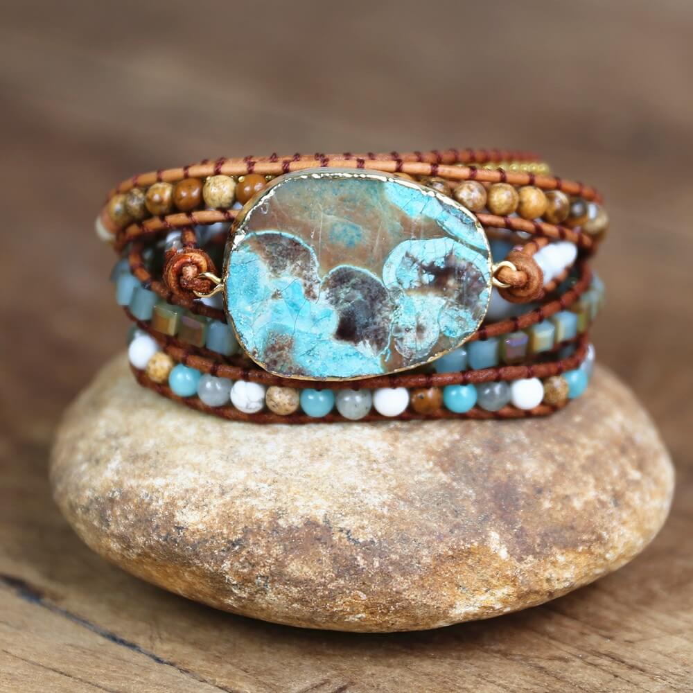 stone beaded necklace
